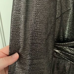 Gunmetal long sleeve knee length dress—size 12